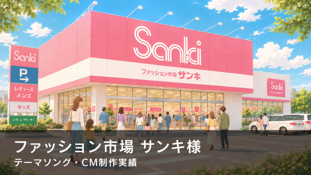 ファッション市場 サンキ様のテーマソング・CM制作実績